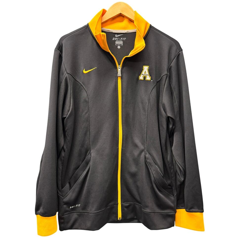 Appalachian State Mountaineers Jacket Mens Small Black Gold Full Zip Nike